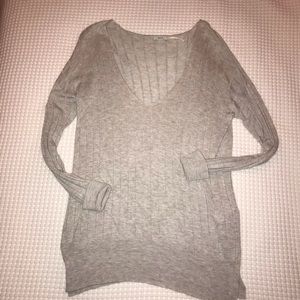 V-neck tunic sweater